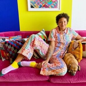 ban.do Colorful Floral Leisure Pants